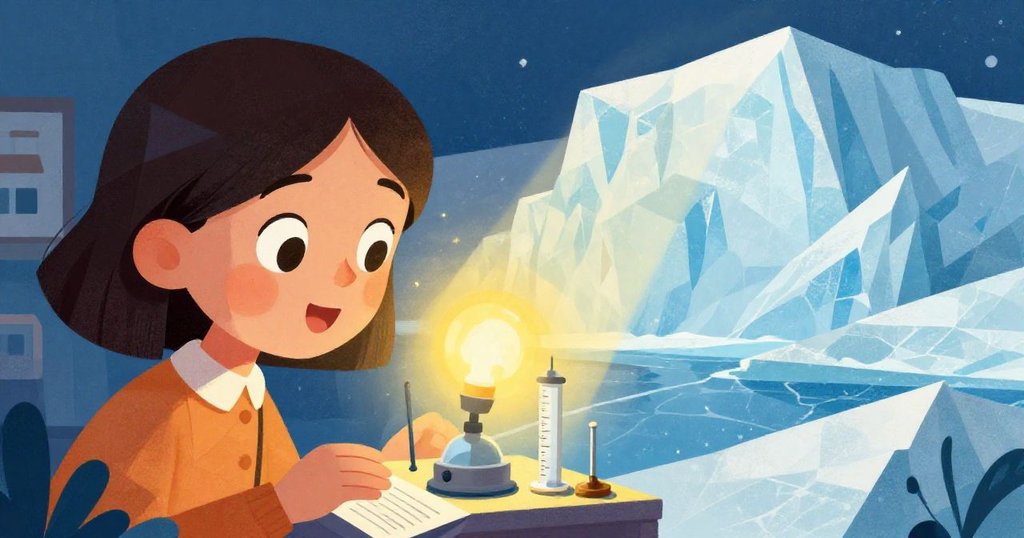 Girl examining scientific equipment with curiosity - close-up discovery