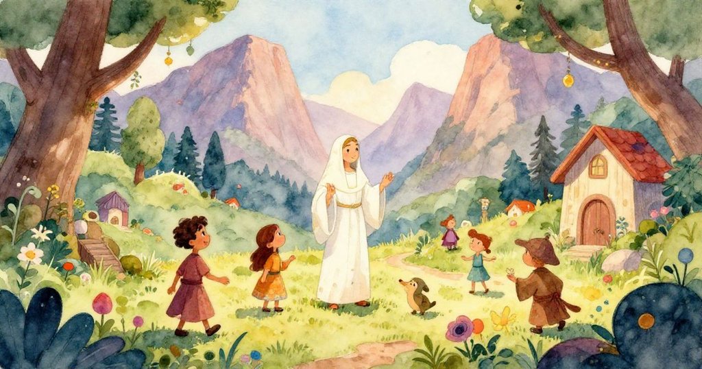 A hidden sanctuary surrounded by towering mountains and lush gardens