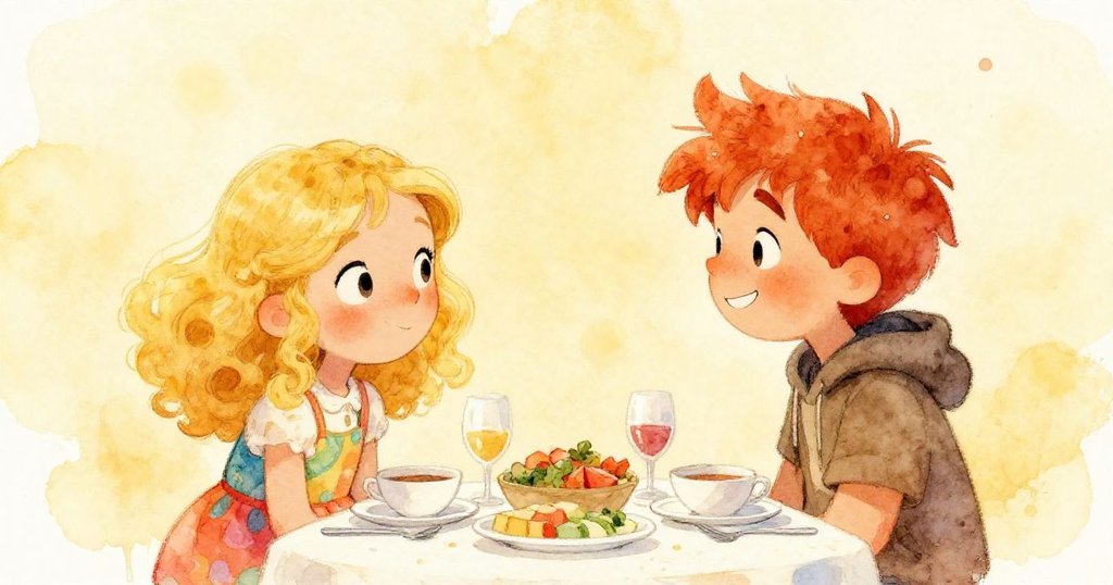 Sophia and Noah bonding over dinner, sharing dreams at a hot pot gathering