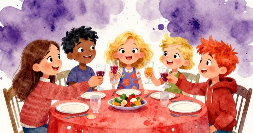 Friends toasting together in joy at a hot pot gathering