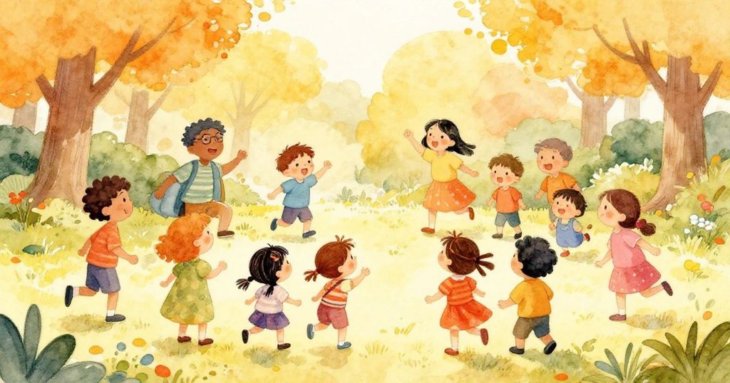 Families passionately discussing children's need for safe play space - mid shot illustration