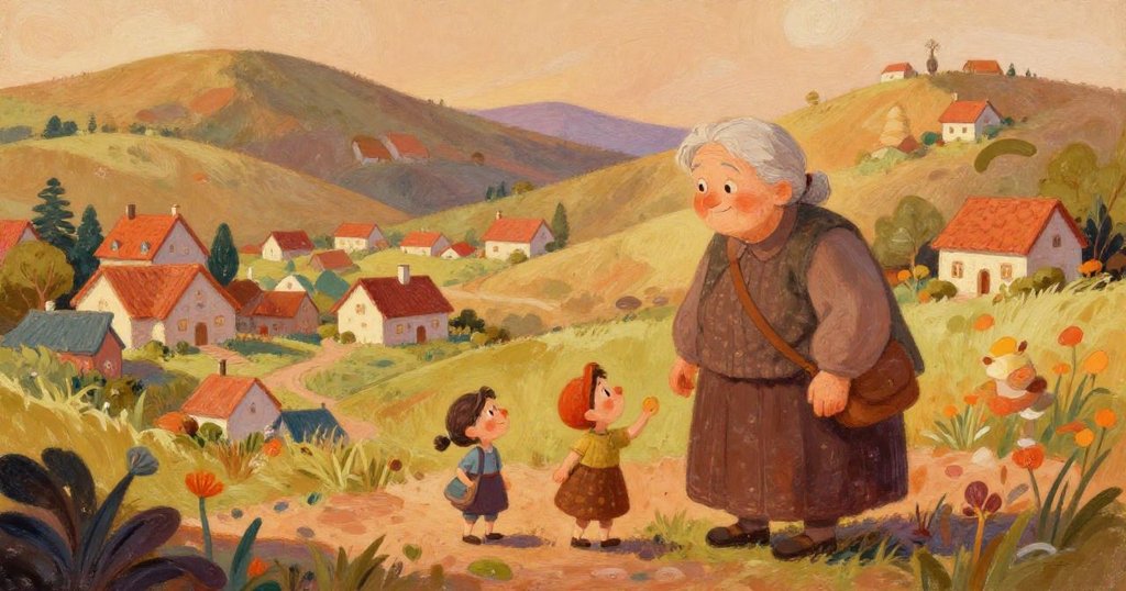 Storm clouds gathering over a village, creating a sense of fear