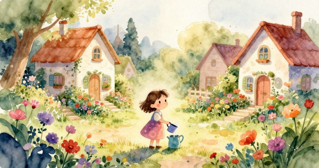 Vibrant garden filled with colorful flowers under bright sunlight