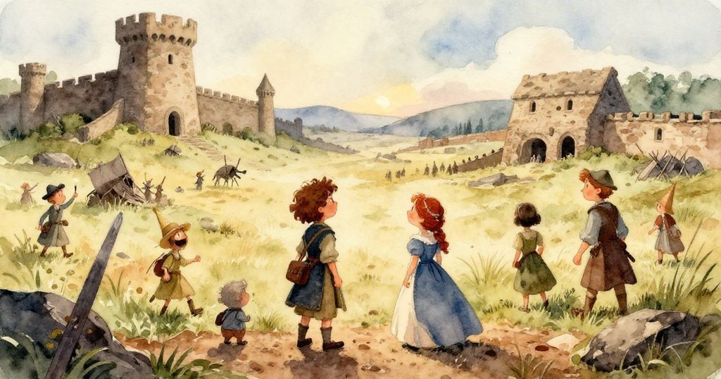 克拉手握著一張舊地圖，興奮地用手指沿著歷史戰爭的路徑滑動