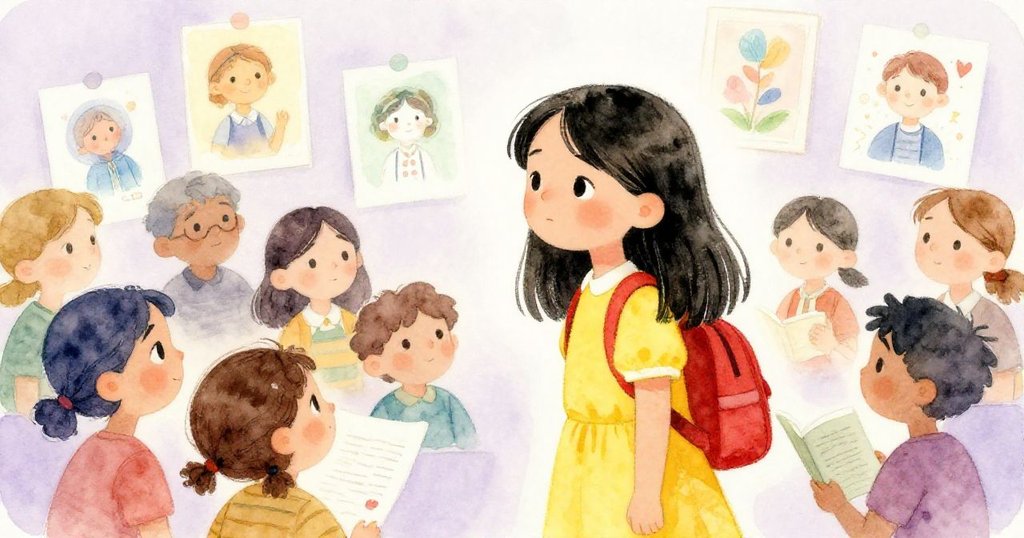 梅聆聽難民們分享他們的夢想，臉上流露出著迷的神情。