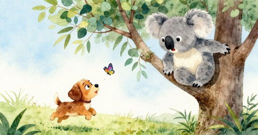 A Koala's Quest for Puppy Love