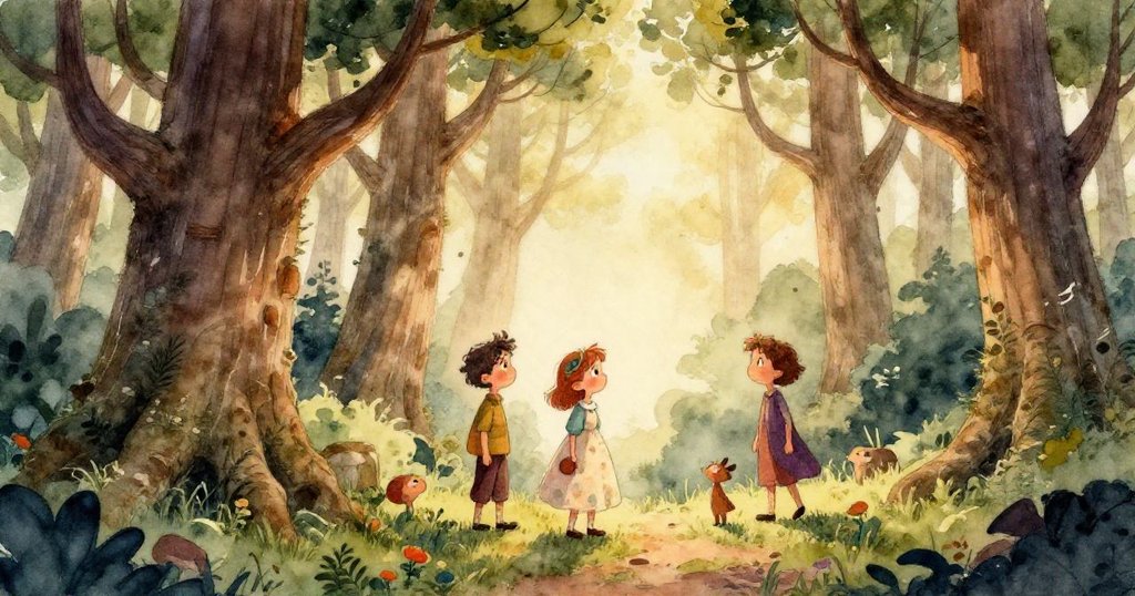 克拉拉在瀑布邊緣，面露深思的神情，周圍的水流閃爍著，營造出神奇的氛圍。