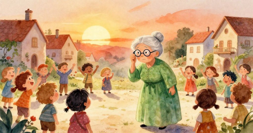 村民們在日落時分慶祝團結，米拉在中央自豪地微笑，村民們跳舞、分享食物，展現著彼此的聯繫。