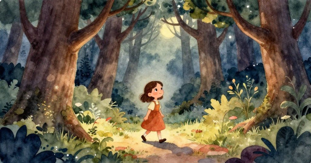 此插圖以特寫呈現，小莉拉的手正輕輕捧著一本古舊日記，日記頁上刻著神秘的警語與符號，細膩的筆跡和光線突顯出日記的年代感與魔幻氣息。