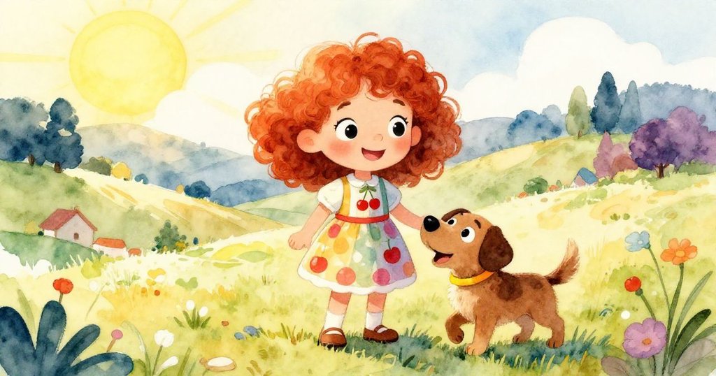 在陽光明媚的鄉間丘陵，艾蜜莉與馬克斯踏上歡樂旅程，充滿期待與好奇。