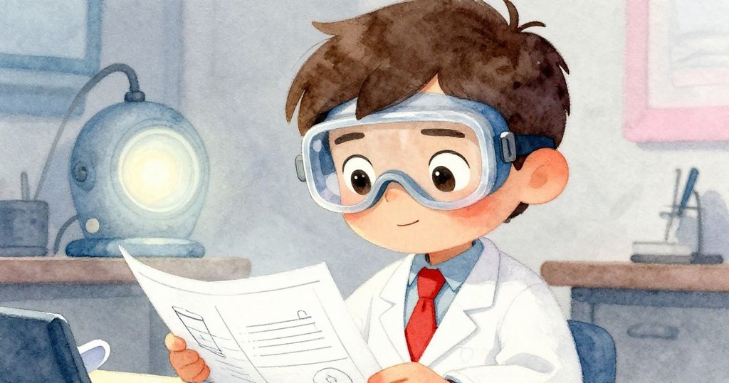 亞歷克斯專注檢查藍圖與微光設備，臉部特寫展現堅定與希望，背景呈現實驗室氣氛