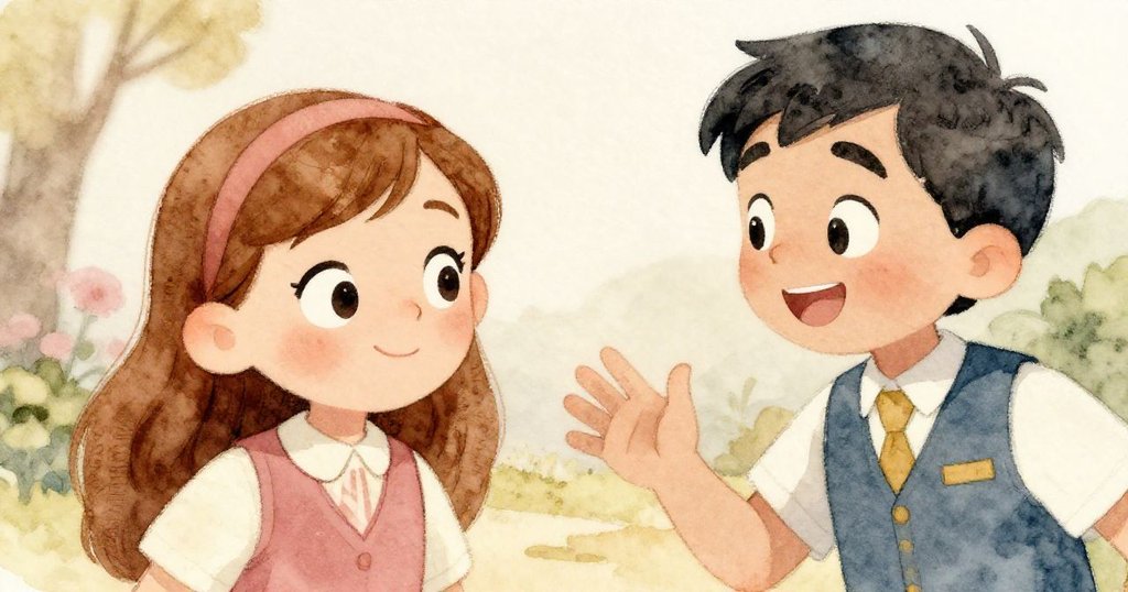 安娜驚訝表情突出，眼神充滿期待，湯姆旁邊溫柔微笑鼓勵，鏡頭聚焦情感交流，畫面充滿張力。