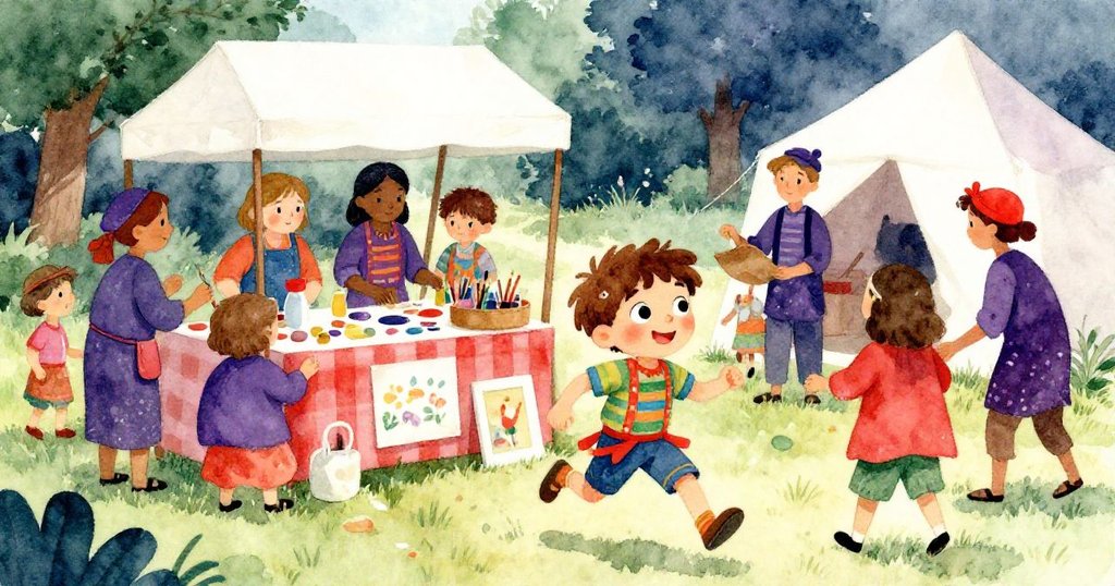 Alex迅速幫助整理翻倒的畫具和作品,周圍當地人齊心協力,現場充滿關愛與團結,展現冷靜決心。