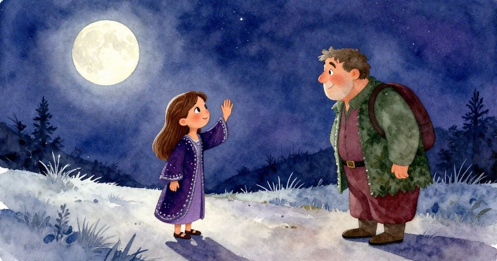 Mia在星夜開闊小徑上揮手告別陌生人，邁向充滿希望的歸家之路，神情中透露著喜悅與堅定。