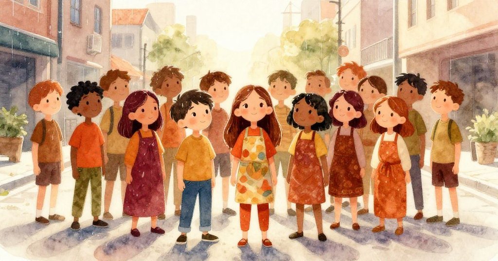 湯姆、安娜與全體團隊站在清潔街道上，凝望開放道路，臉上滿是喜悅與希望，展現迎向未來的決心。