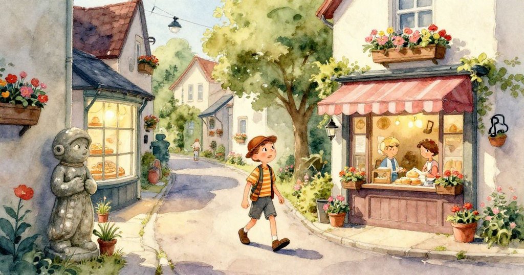 孩子們在社區中心忙碌製作遊行花車，紙板長頸鹿搖晃脖子，環境充滿創意與歡笑，場面生動溫馨。