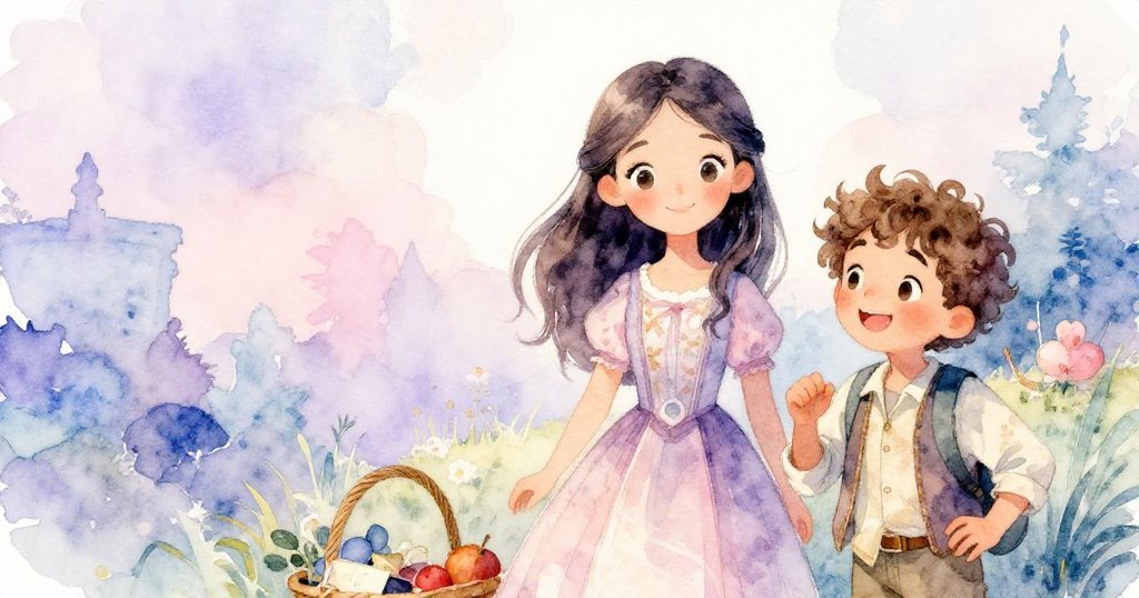 Helena回想與Leo兒時尋寶的快樂記憶，柔和漸染的色彩中融合現實與夢想，神情充滿溫暖與思念。