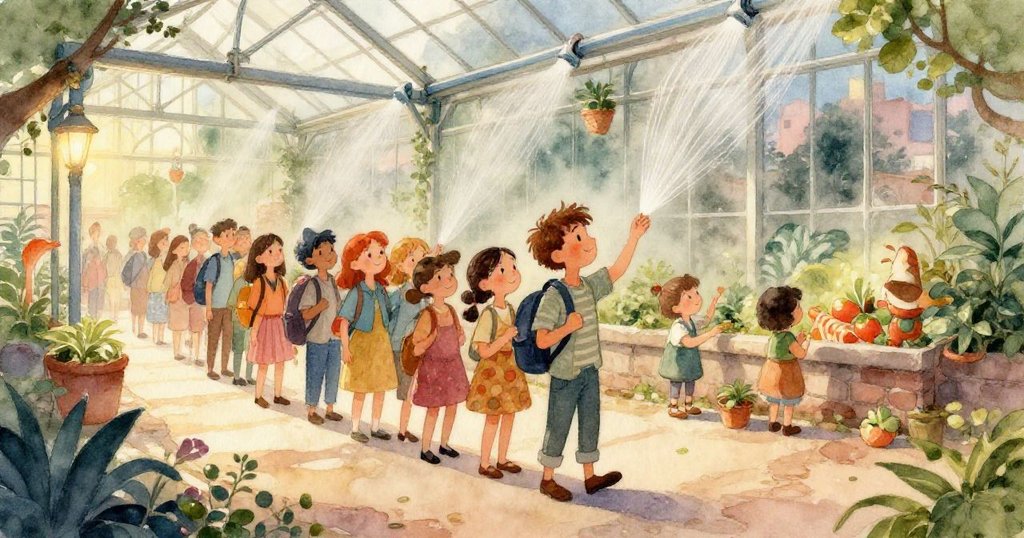 Milo 眉頭微蹙，手觸觸碑散發微光，表情猶豫內心掙扎，瞬間情緒豐富呈現。