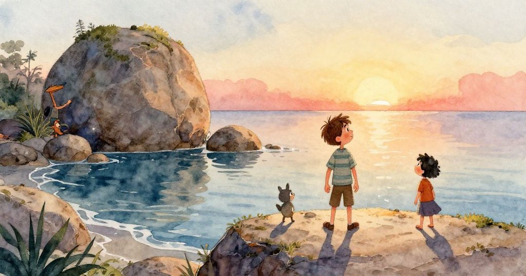 Leo 的手仔細擦拭相機鏡頭，展現出充滿決心與專注的動作，海風輕拂旁邊微霧。