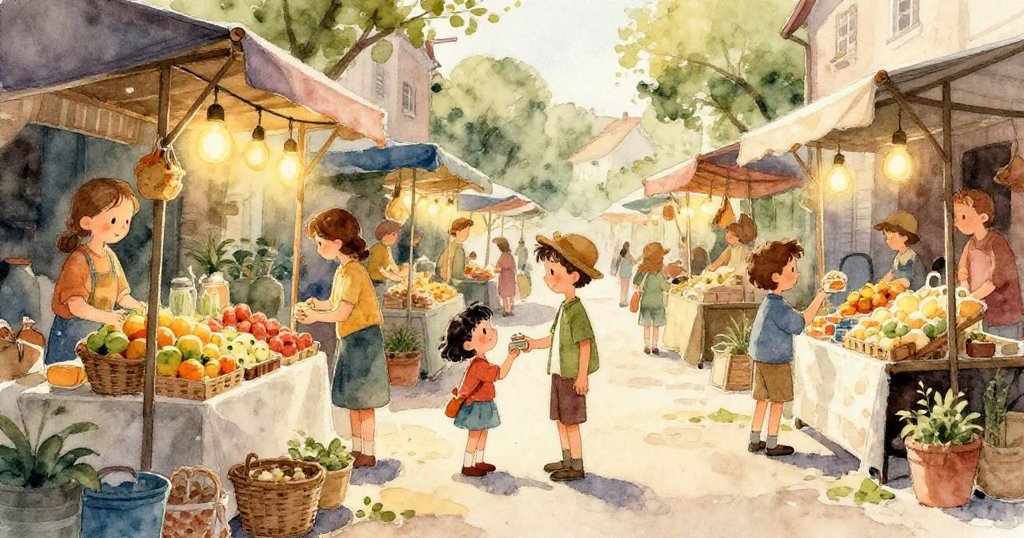 硬幣在濕潤石板上急速滾動,閃爍著金屬光輝,呈現出都市市場一個突如其來的關鍵瞬間