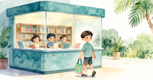 Elliot at the Exchange Kiosk