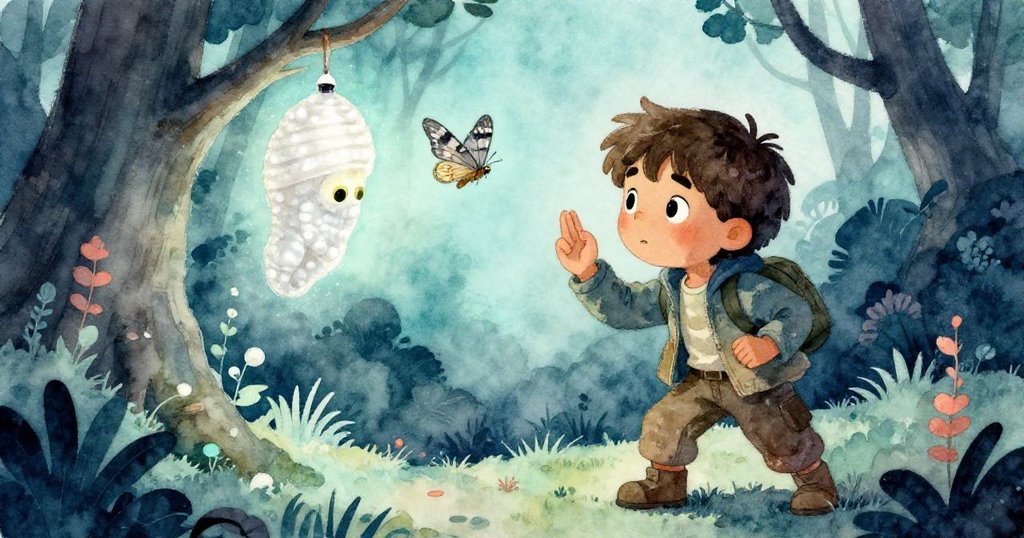 凱定格捕捉瞬間,快門連連響起,拍下蛾子在蛹上翩翩起舞、另一隻蛾子破繭而出,他臉上流露出驚奇與興奮,情節達到高潮。