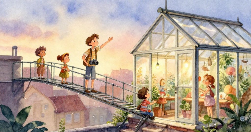 哈珀專注雙手推動潮濕木箱,細節清晰呈現生鏽與水珠質感,展現堅定與溫柔的早晨決心。