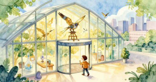 Evening under the Glass Atrium