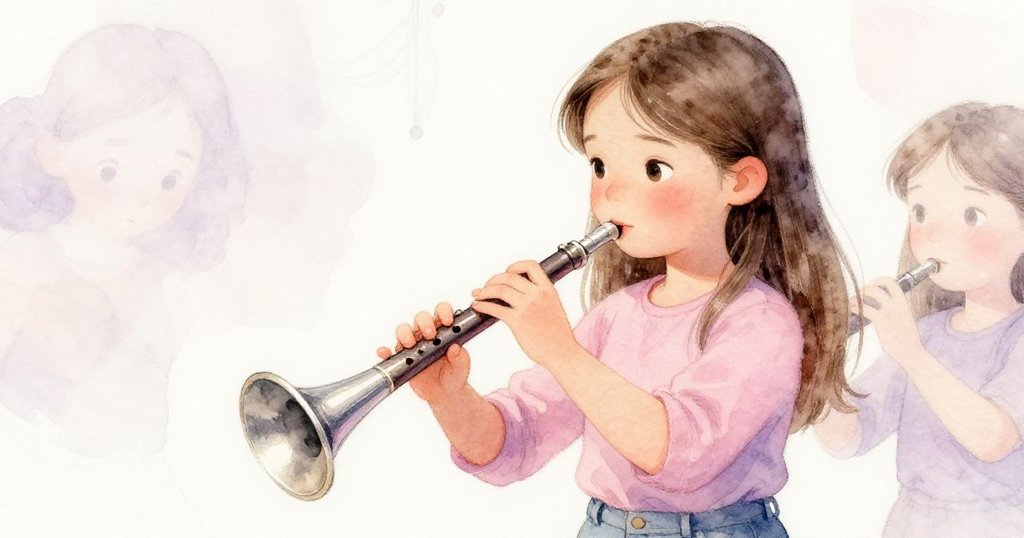 米拉專注調整錄音器，臉上展現堅定與期待，充分表現旅程準備時的情感。