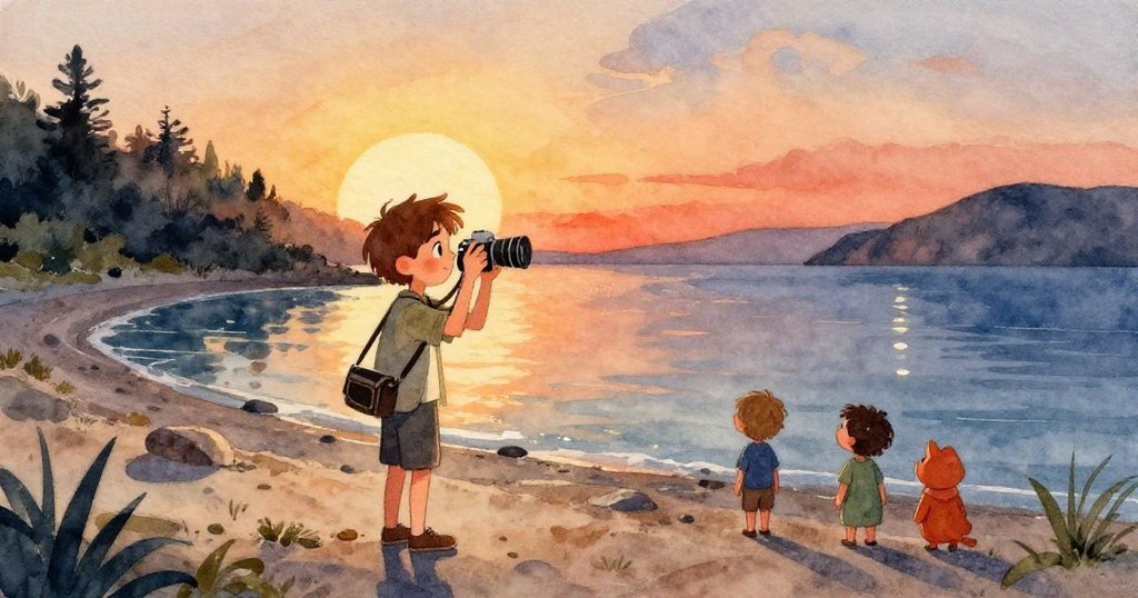 水下透視中,Leo的腳踩過海藻並激起水花,透過透明波紋呈現奇幻美感,情景靜謐而生動。