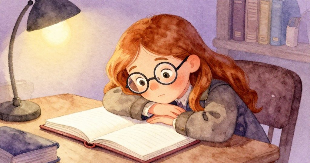 在閱讀桌旁,瑪芙寧靜坐下翻閱舊賬簿,溫暖燈光映照她滿懷思索情感,整個檔案館彌漫平和氣息。