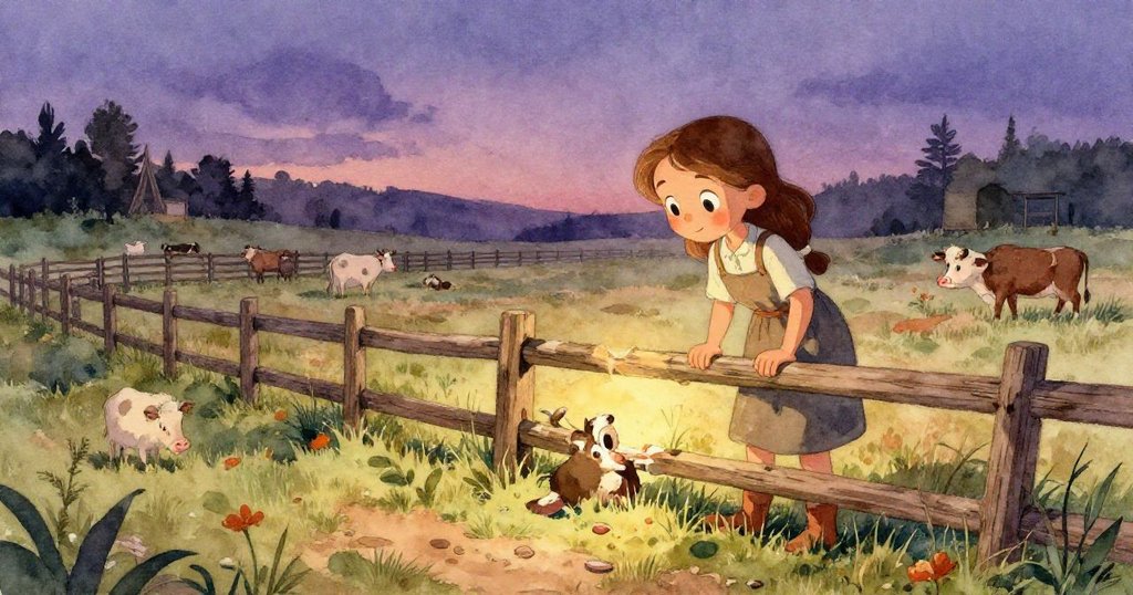 Mira注視池塘，白鷺展翅俯衝捕魚，水面波紋映照玫瑰粉與深紫光影，營造出靜謐動態畫面。