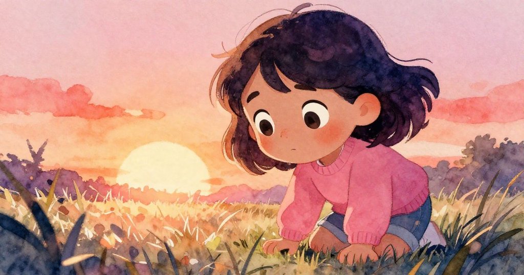 Mira凝視遠方，眼神專注回憶紅色槳葉，臉上流露決心與期待，戶外景緻隱約映襯。