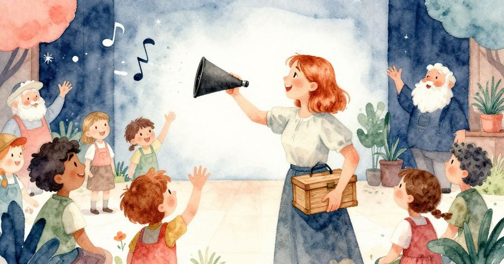 米莉亞於市政廳釋放旋律，放大器響起動人音符，園丁與皮爾斯先生驚喜互動，場面熱鬧充滿希望。