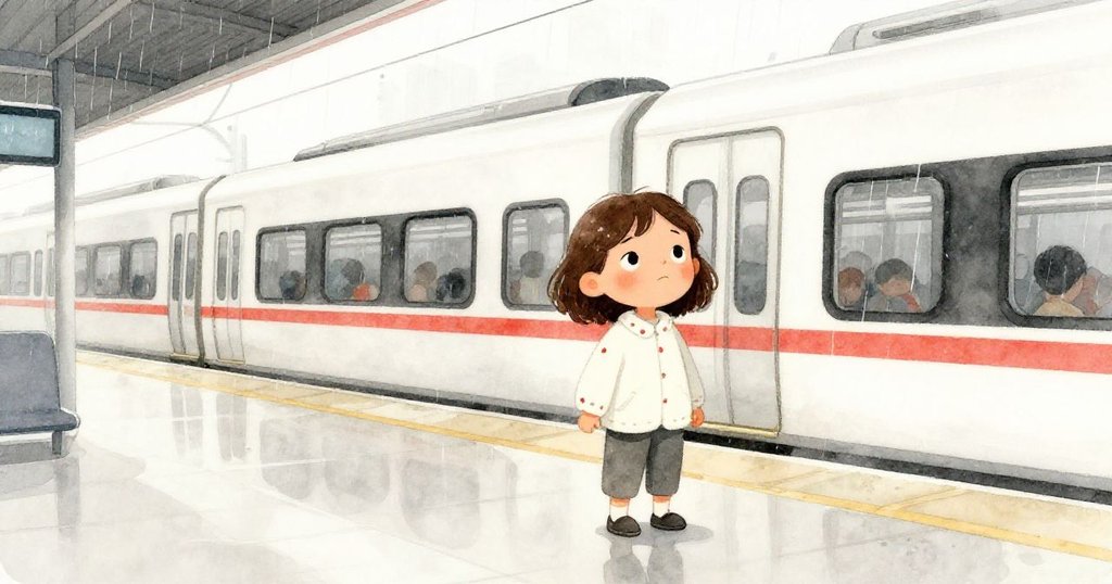 莉拉登上即將發車的列車，雨霧漸散，燈光倒映，懷著安全婚戒，滿臉釋然與喜悅。