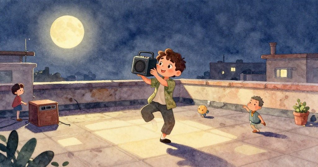 米洛急忙摸口袋尋找光源，發光棒裂散綠光，黑暗中透出一絲希望，動作緊張。