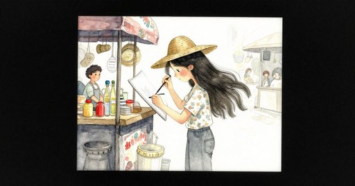 Sketches at Noon Market