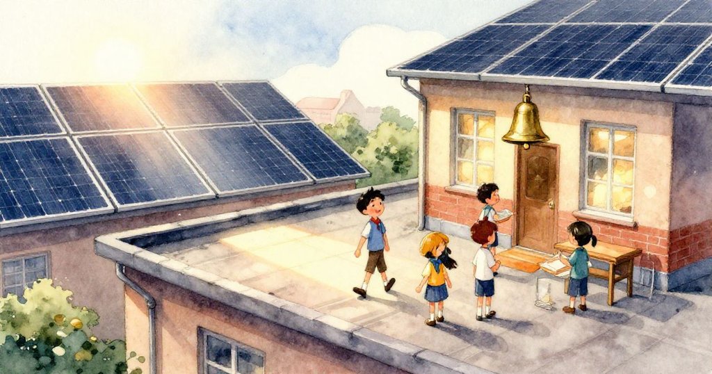 紅燈在接線盒上閃爍，交錯電纜映襯科技神秘感，光影細節生動呈現。