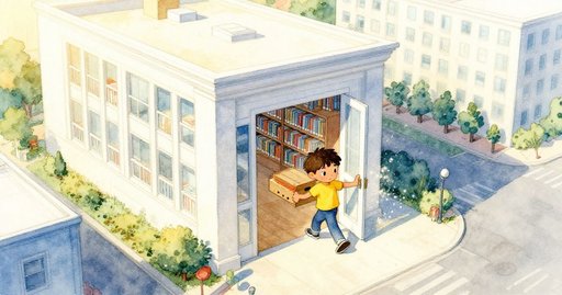 Jules at the Library Annex