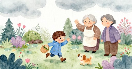 Paulo in the Rainy Yard