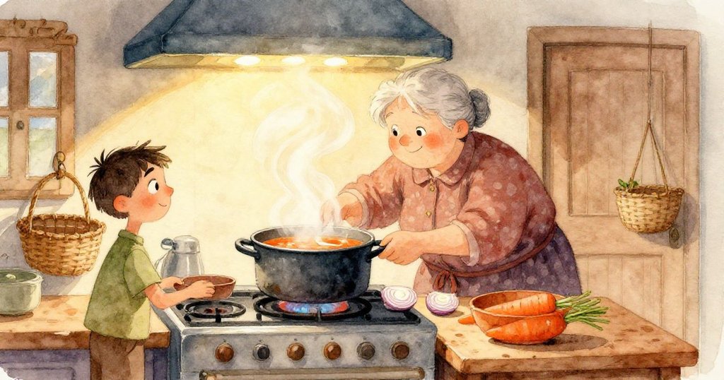 保羅的雨靴穿越水坑,水花四濺,從低水位視角展現出雨中奔跑的活力與濕潤環境細膩的動態。