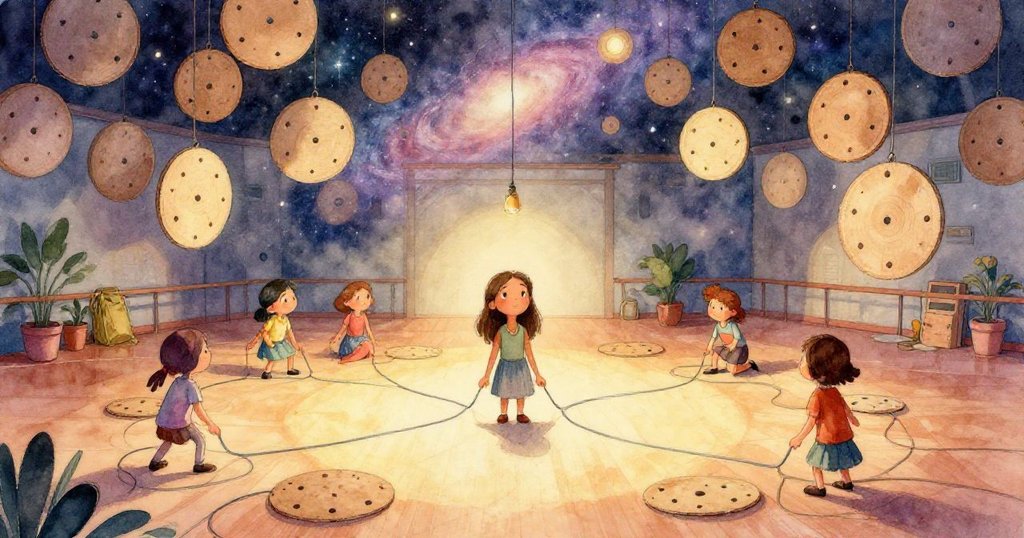 米拉專注地用小巧手法更換投影機保險絲,在溫暖光線下展現出精細電線與組件細節,動作細膩。