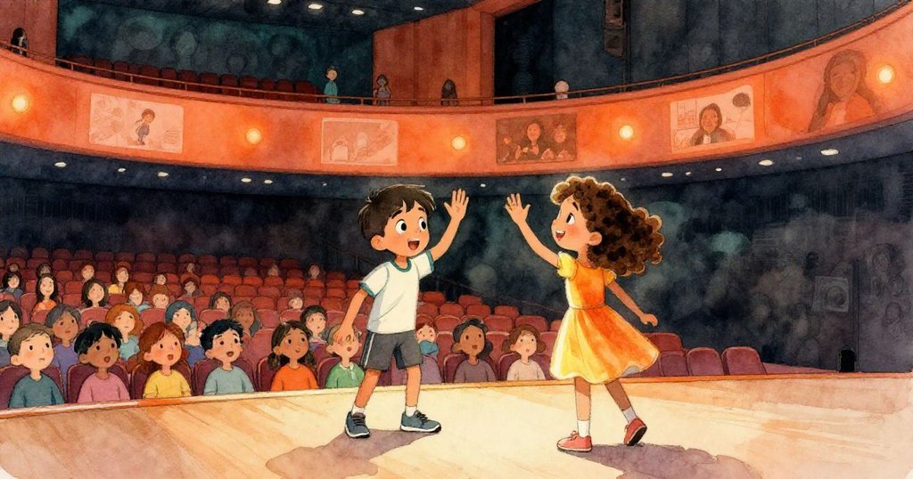 雷在舞台前露出欣慰驚喜，Lila揮手致意，觀眾掌聲暖流相伴，故事步入溫馨完結。