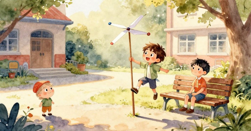 Leo專注修補轉子，膠帶與吸管細節精緻，傳遞堅持與創意，展現實驗中的努力。