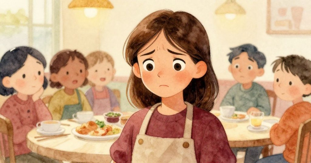 Clara臉上流露出內心掙扎與堅定,旁人戲謔目光映襯溫暖場景,情感豐富細膩令人動容。