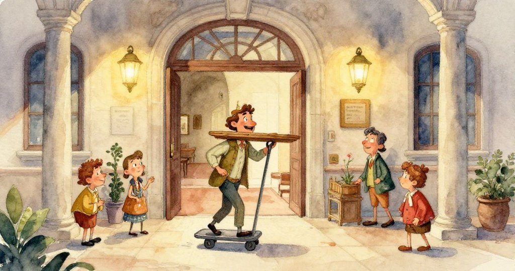 Marco細心扶持擺滿回收拼貼碎片的木托盤，一顆閃爍翡翠碎片在大理石上反光，呈現細膩材質與光影交錯。