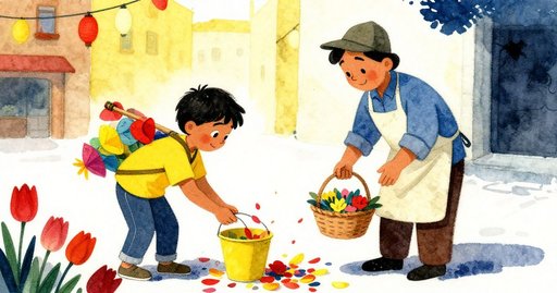 Lanterns Before Dusk