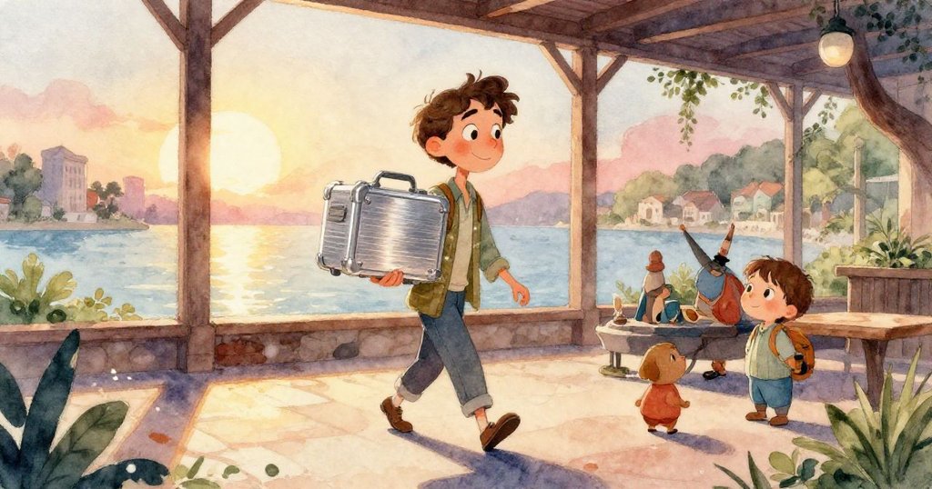 鴿群飛越廣場觸碰感應板,激發管道中彩光流動,形成超現實幾何圖形,增添科技奇幻氛圍。