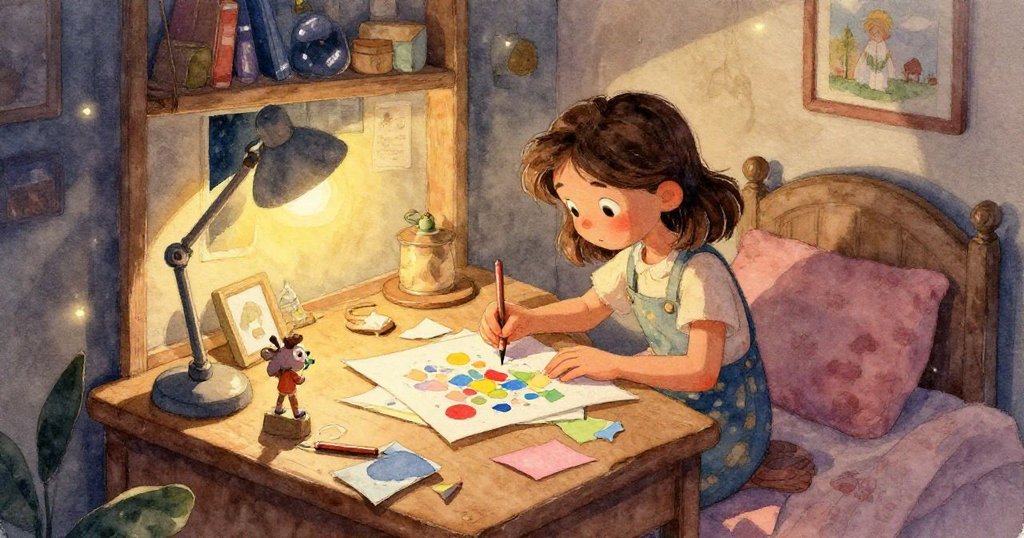 細緻展示Mira製作的海洋微縮模型，懸浮鯨魚、期盼珍珠的海豚與閃爍燈泡交織奇幻，營造神秘海底氛圍