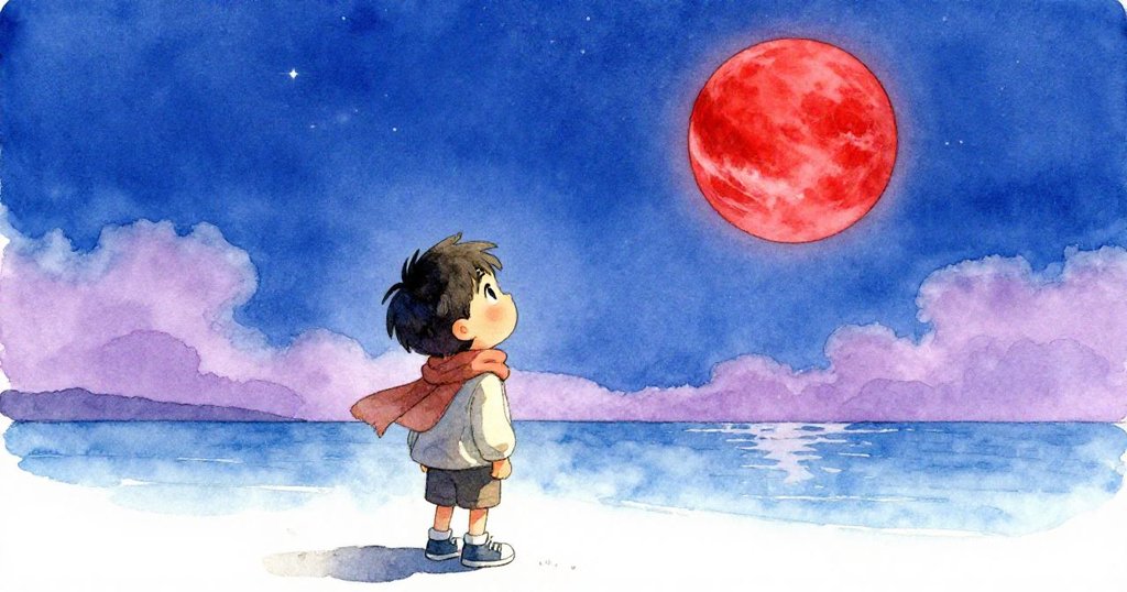 時間流逝中，凱托仰望夜空見火星隱現，雲層漸薄，心中充滿希望與期待情感。